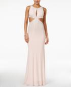 Blondie Nites Juniors' Embellished Keyhole Side-cutout Gown