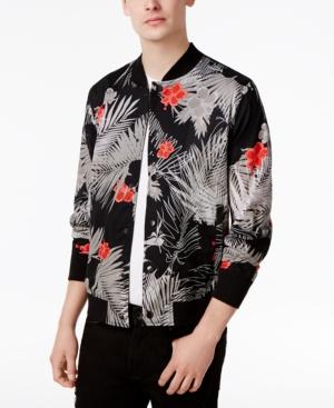 Guess Men's Venice Palm Cotton Bomber Jacket