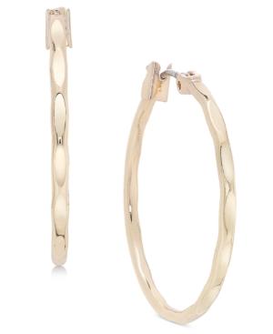 Charter Club Gold-tone Textured Hoop Earrings, Created For Macy's