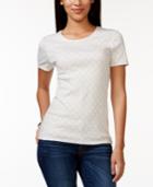 Charter Club Pima Cotton Iconic-print Tee, Only At Macy's