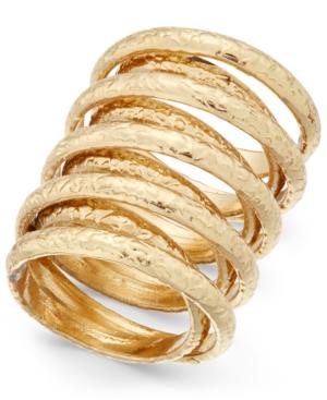 Inc International Concepts Gold-tone Multi-layer Wrap Ring, Only At Macy's