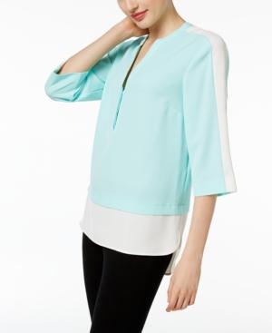 Calvin Klein Colorblocked Layered-look Tunic