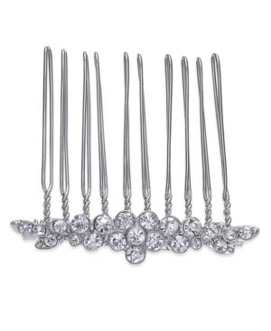 Inc International Concepts Silver-tone Small Crystal Hair Comb, Created For Macy's