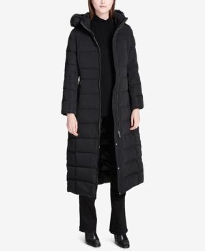 Calvin Klein Faux-fur-trimmed Hooded Maxi Puffer Coat