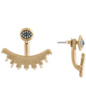 Rachel Rachel Roy Gold-tone Pave Eye Ear Jacket Earrings