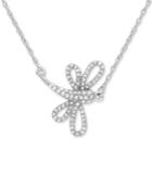Diamond Dragonfly Pendant Necklace (1/8 Ct. T.w.) In 14k White Gold