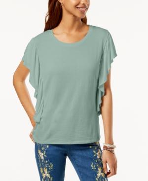One Hart Juniors' Side-ruffle Top, Created For Macy's