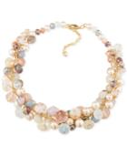 Carolee Gold-tone Multi-color Bead Cluster Choker Necklace