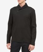 Calvin Klein Men's Shawl Neck Jacquard Sweater