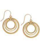 Orbital Hoop Drop Earrings In 10k Gold