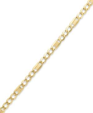 Cuban Chain Link Bracelet In 14k Gold