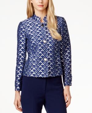 Kasper Geo-print Jacquard Jacket
