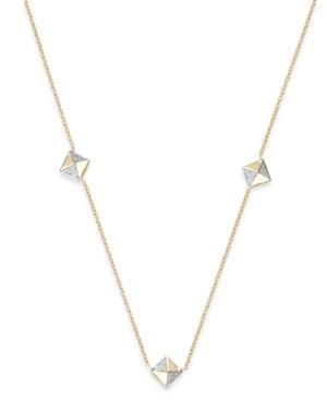 Wrapped Diamond Geometric Station Necklace In Yellora (1/10 Ct. T.w.)