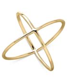Intersecting X-ring In 14k Gold