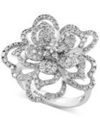 Effy Diamond Flower Ring (1-1/3 Ct. T.w.) In 14k White Gold