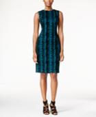 Calvin Klein Snake-print Sheath Dress
