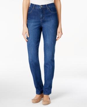 Style & Co Tummy-control Colored Wash Straight-leg Jeans, Only At Macy's