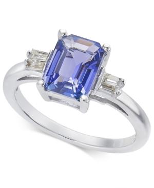 Tanzanite (1-3/4 Ct. T.w.) & Diamond (1/8 Ct. T.w.) Ring In 14k White Gold