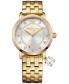 Juicy Couture Women's Socialite Gold-tone Stainless Steel Bracelet Watch With Charm 36mm 1901475