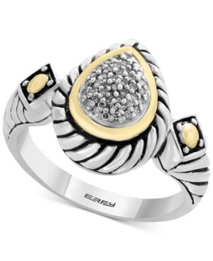 Balissima By Effy Diamond Two-tone Ring (1/10 Ct. T.w.) In Sterling Silver & 18k Gold