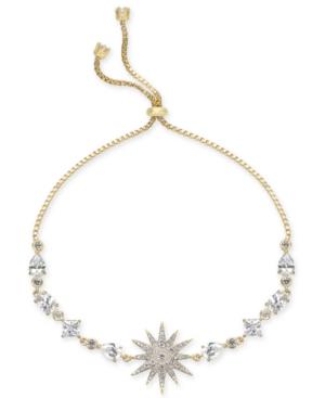 Joan Boyce Silver-tone Crystal Starburst Slider Bracelet
