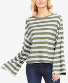 Two By Vince Caumuto Cotton Lydia Striped Wide-sleeve Top