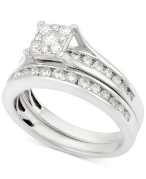 Diamond Channel-set Bridal Set (1 Ct. T.w.) In 14k White Gold