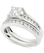 Diamond Channel-set Bridal Set (1 Ct. T.w.) In 14k White Gold