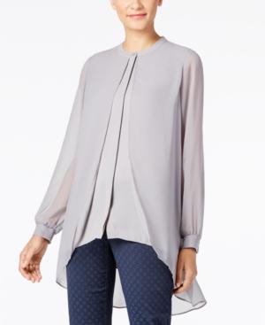 Alfani Chiffon-overlay Blouse, Only At Macy's