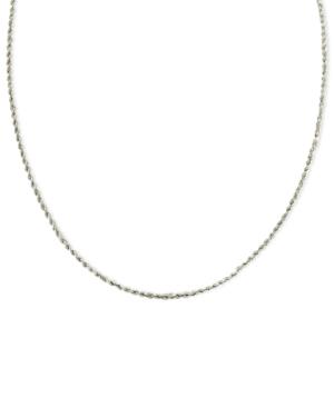 "14k White Gold Necklace, 20"" Seamless Rope"
