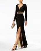 Xscape Embellished A-line Gown