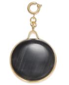 M. Haskell For Inc Gold-tone White/black Disc Reversible Clip-on Pendant, Only At Macy's