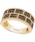 Le Vian White And Chocolate Diamond Rectangle Band In 14k Gold (1-1/4 Ct. T.w.)