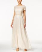 Tahari Asl Cutout-back Popover Gown