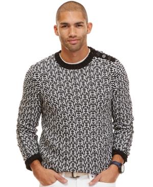 Nautica Men's Chunky Jacquard Stripe Sweater