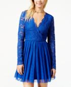 Teeze Me Juniors' Lace-bodice Ballerina Party Dress