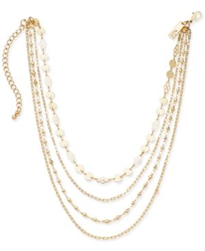 I.n.c. Gold-tone Multi-layer Choker Necklace, 12 + 3 Extender, Created For Macy's