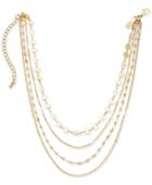I.n.c. Gold-tone Multi-layer Choker Necklace, 12 + 3 Extender, Created For Macy's