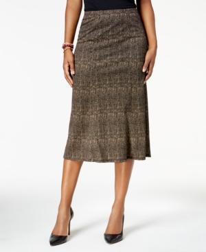 Ny Collection Floral-print Midi Skirt