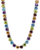 Sterling Silver Necklace, Round Multi-stone (38-9/40 Ct. T.w.)