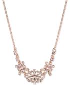 Givenchy Rose Gold-tone Crystal Cluster Collar Necklace