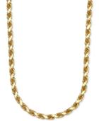 3-1/3mm Rope Chain 24 Necklace In 14k Gold