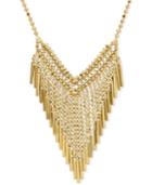 Graduated Beaded Frontal Necklace In 14k Gold
