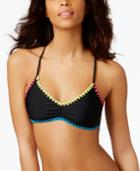 Hula Honey Whip-stitch Shirred Bralette Bikini Top Women's Swimsuit