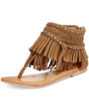 Naughty Monkey Hidden Treasure Flat Fringe Sandals Women's Shoes