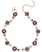 Kate Spade New York Trellis Blooms Silver-tone Crystal Collar Necklace