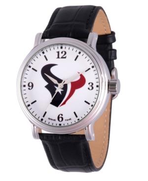Gametime Nfl Houston Texans Men's Shiny Silver Vintage Alloy Watch