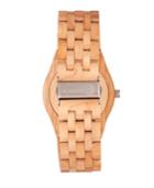 Earth Wood Baobab Wood Bracelet Watch W/date Khaki 46mm