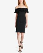 Polo Ralph Lauren Ruffled Off-the-shoulder Dress