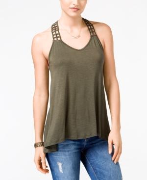 American Rag Crocheted-back High-low Tank Top, Only At Macy's